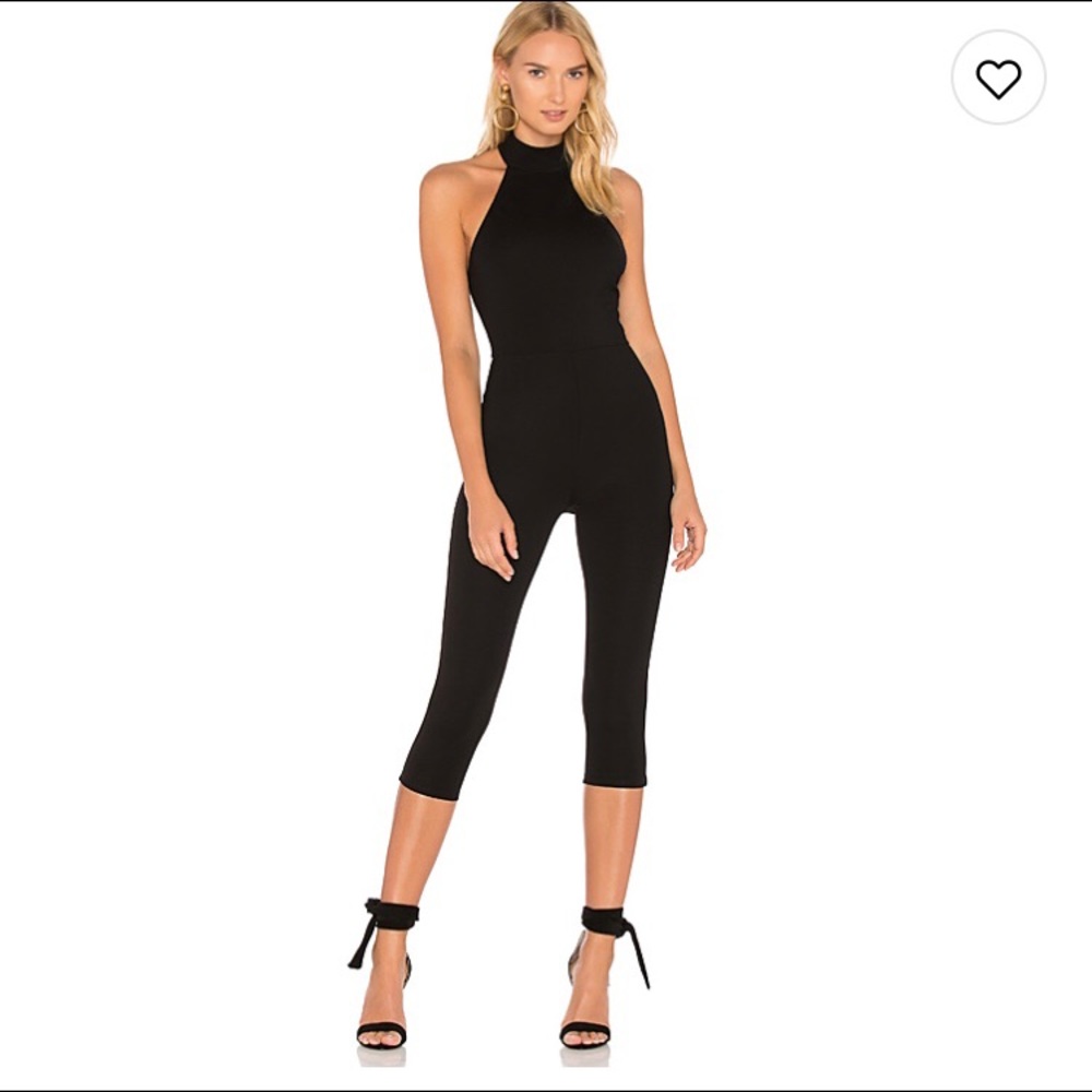 BNWT Black halter jumpsuit by LPA